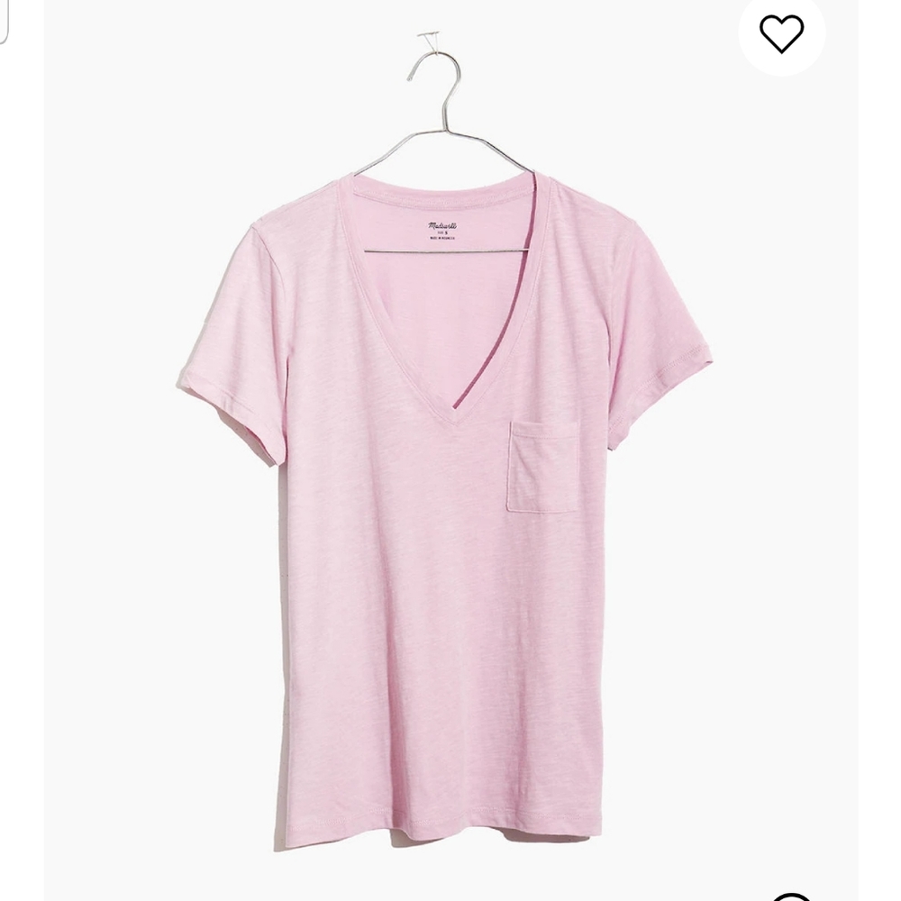 NWT Madewell Whispher Cotton Tee w pocket, S